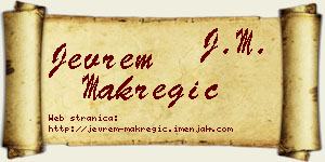 Jevrem Makregić vizit kartica